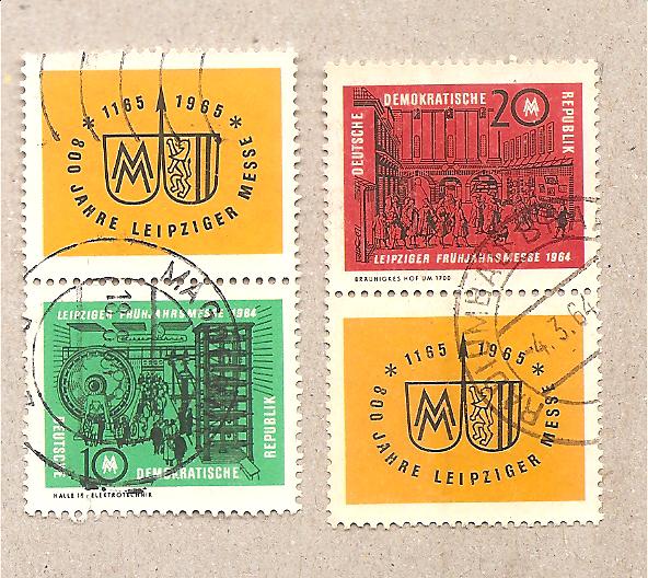 50826 - DDR - serie completa usata Michel 1012/3: Leipzig Spring Fair - 1964 *G