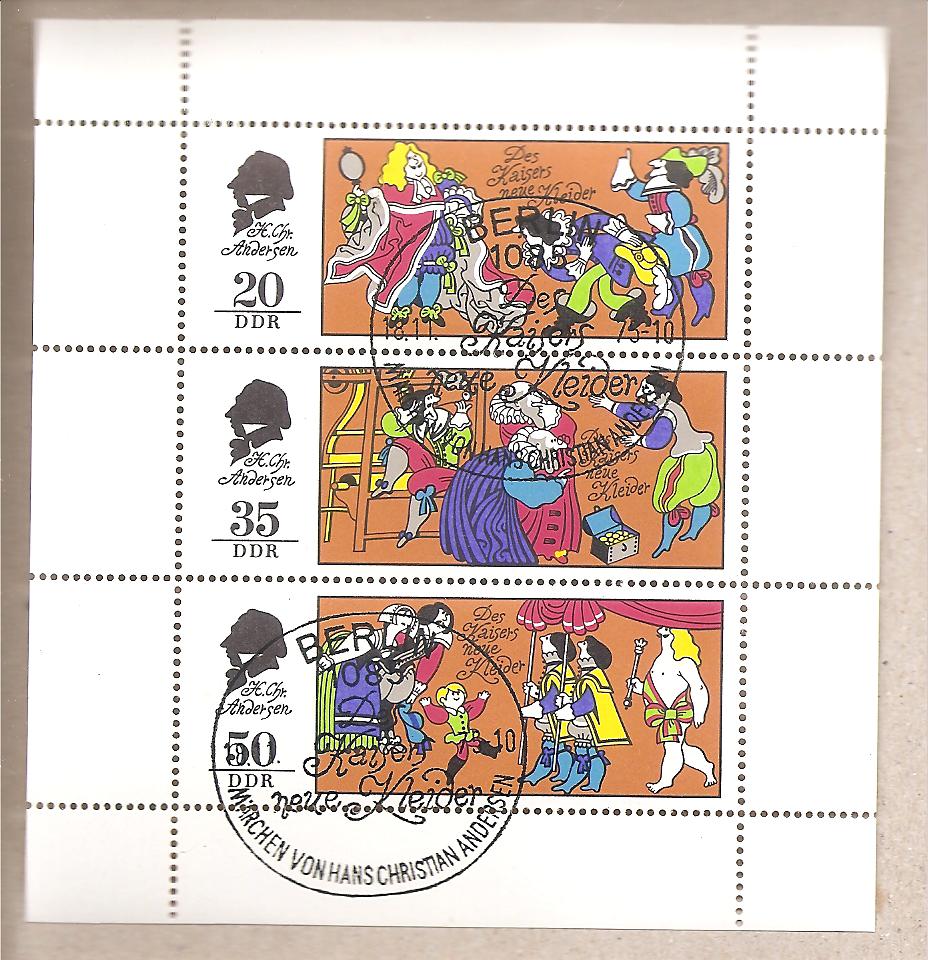 50837 - DDR - serie completa usata in blocco Michel 2096/8 - Fairy Tales - 1975 *G