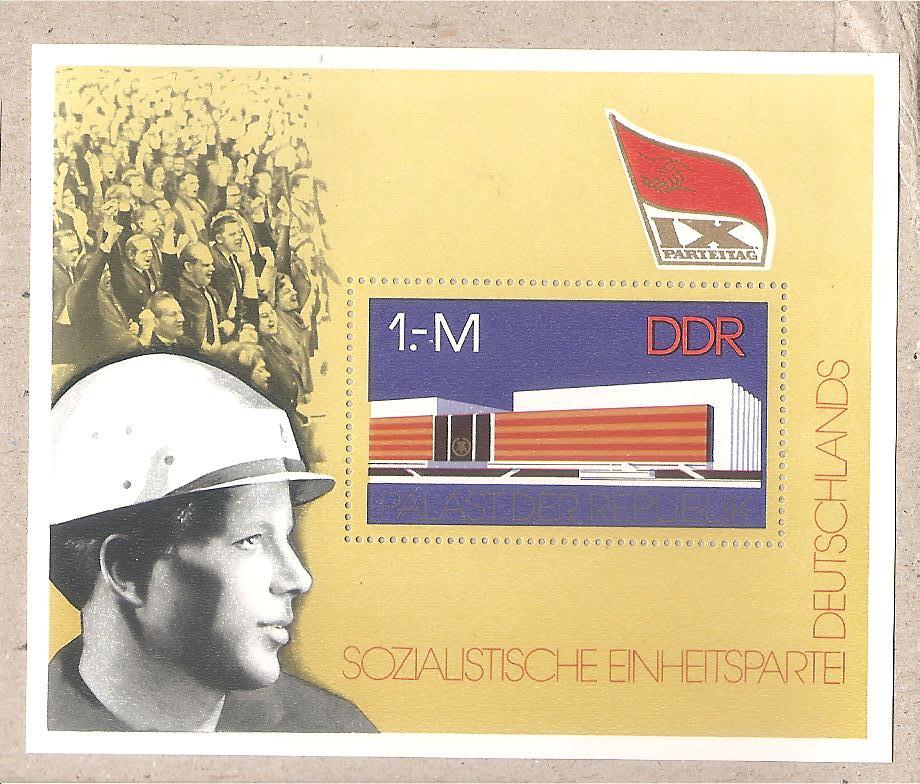 50839 - DDR - foglietto nuovo Michel Block 45 - The 9th Congress of the Socialist Unity Parti - 1976 *G