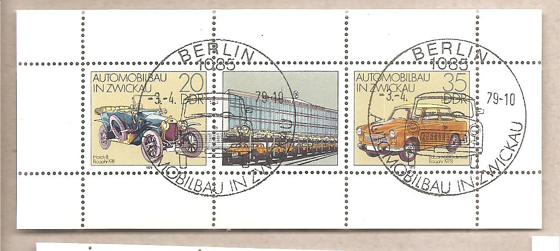 50855 - DDR  - serie completa in blocco FDC con annullo speciale Michel 2412/3 Zwickau Car Industry  - 1979 * G