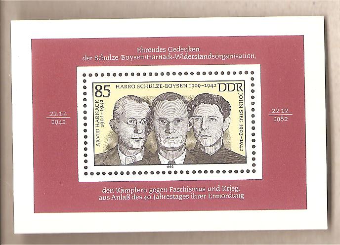 50874 - DDR - foglietto nuovo Michel Block 70: The Resistance Movement - 1983 *G