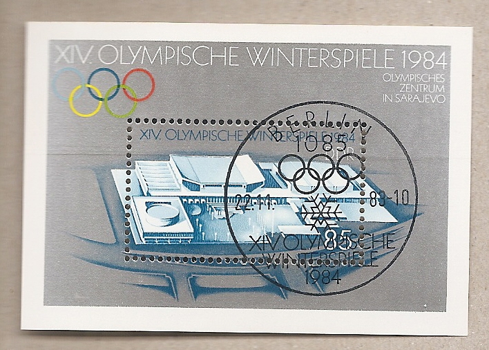 50883 - DDR - foglietto FDC con annullo speciale MICHEL Block 74: Olimpiadi invernali 1984, Sarajevo - 1983 * G