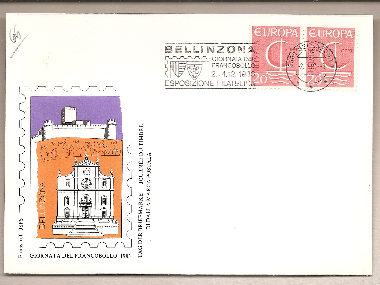 50928 - Svizzera - busta con annullo speciale: Giornata del Francobollo - 1983