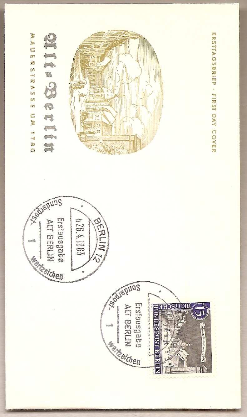 50943 - Berlino - busta FDC con annullo speciale: Antica Berlino Valore da 15 Pfg. - 1963