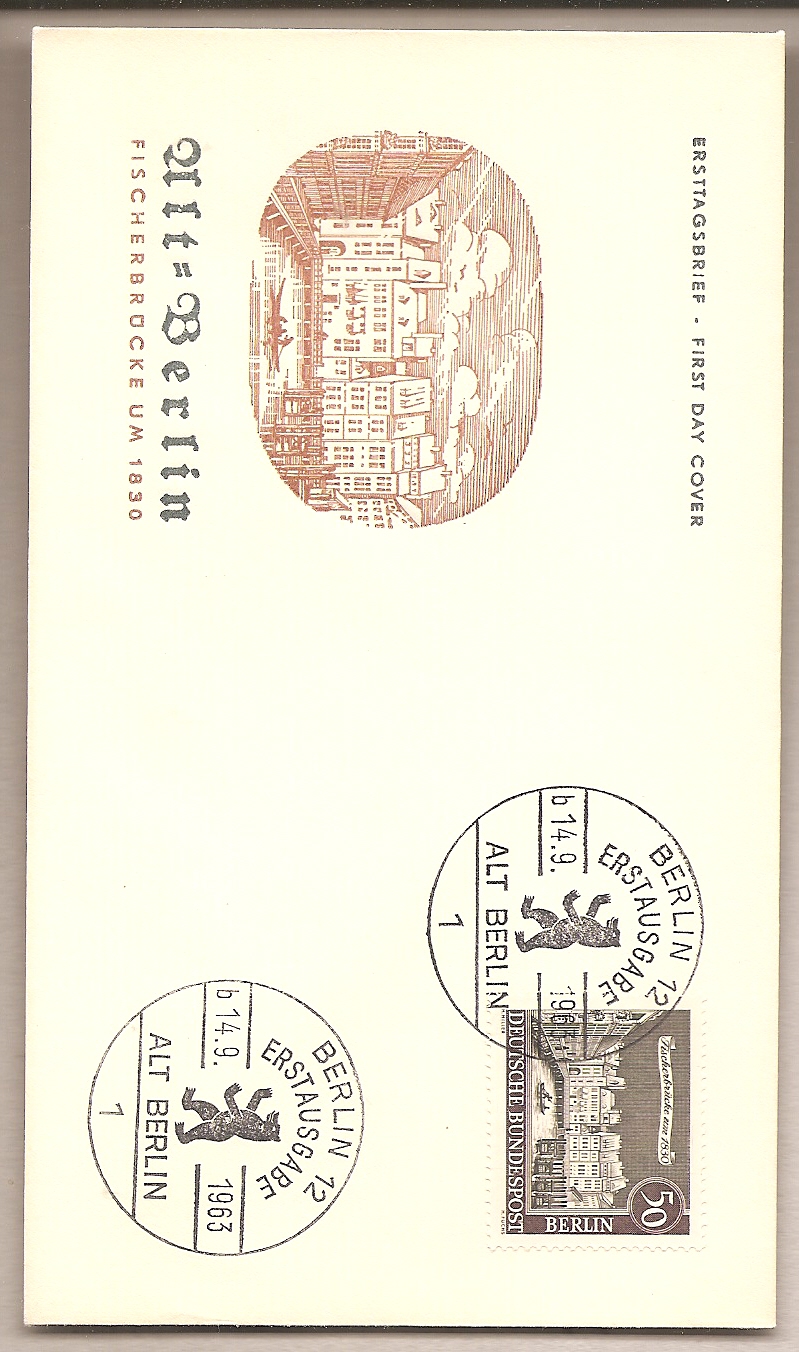 50947 - Berlino - busta FDC con annullo speciale: Antica Berlino Valore da 50 Pfg. - 1963