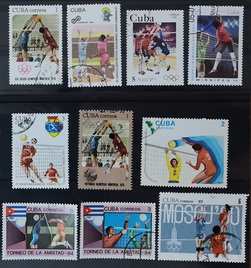51043 - Pallavolo Volleyball - CUBA 10 francobolli usati