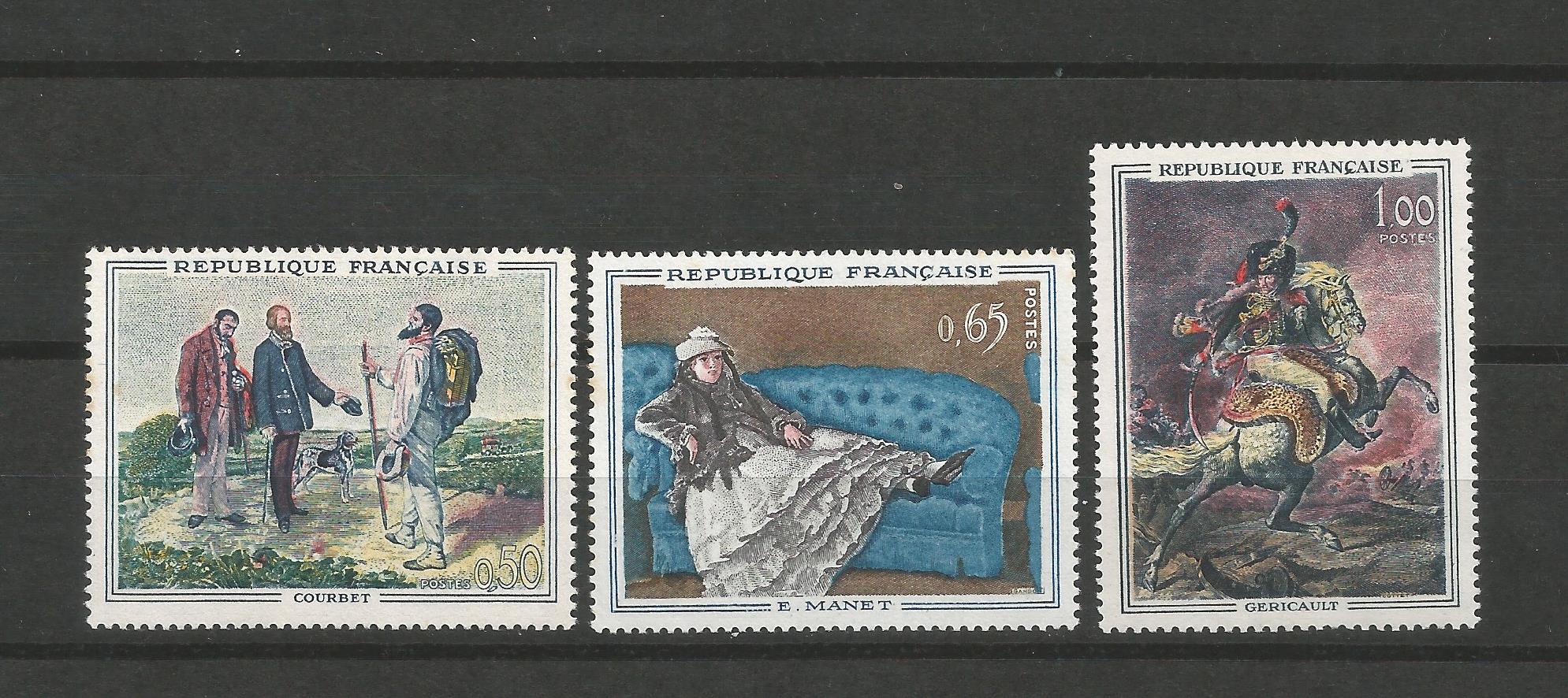 51221 - FRANCIA - 1962 - Dipinti - Serie compl. 3 val. nuovi - Michel : 1415/17 - Yvert : 1363/65 - (FRA002)