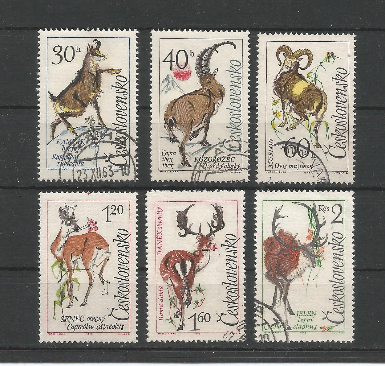 51242 - CECOSLOVACCHIA - 1963 - Animali dei Monti Tatra - Serie compl. 6 val. timbrati - Michel : 1441/46 - Yvert : 1306/11 - (CEC006)