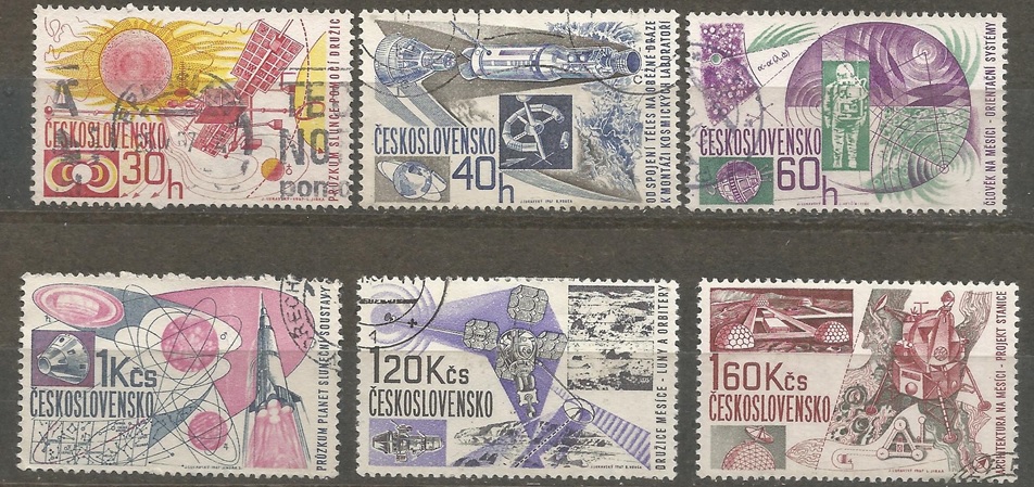 51249 - CECOSLOVACCHIA - 1967 - Programma spaziale - Serie compl. 6 val. timbrati - Michel : 1688/93 - Yvert : 1550/55 - (CEC011)