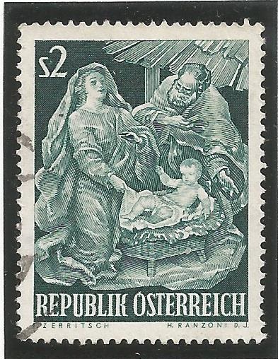 51405 - AUSTRIA - 1963 - Natale - 1 val. cpl. timbrato - Michel : 1143 - Yvert : 981 - (OST004)