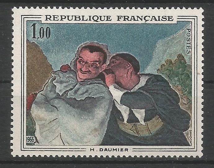 51412 - FRANCIA - 1966 - Opere d arte - H. Daumier - 1 val. cpl. nuovo - Michel : 1567 - Yvert : 1494 - (FRA005)