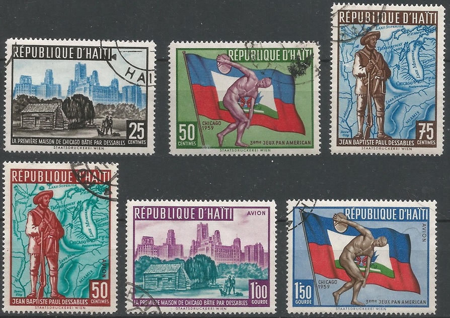 51482 - HAITI - 1959 - Giochi Panamericani a Chicago - 6 val. cpl. timbrati - Michel : 580/585 - Yvert : 420/421+PA173/175 - (HAI001)