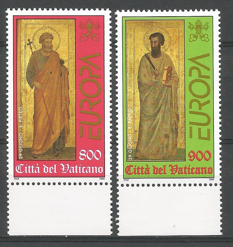 51746 - VATICANO - 1998 - Europa - Serie completa 2 valori nuovi - Unificato : 1108/1109 - VTC118