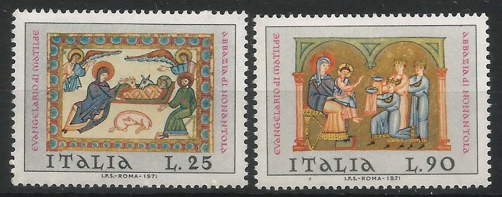 51911 - ITALIA - 1971 - Natale - 2 val. cpl. nuovi - Unificato : 1164/1165 - [ITA005]