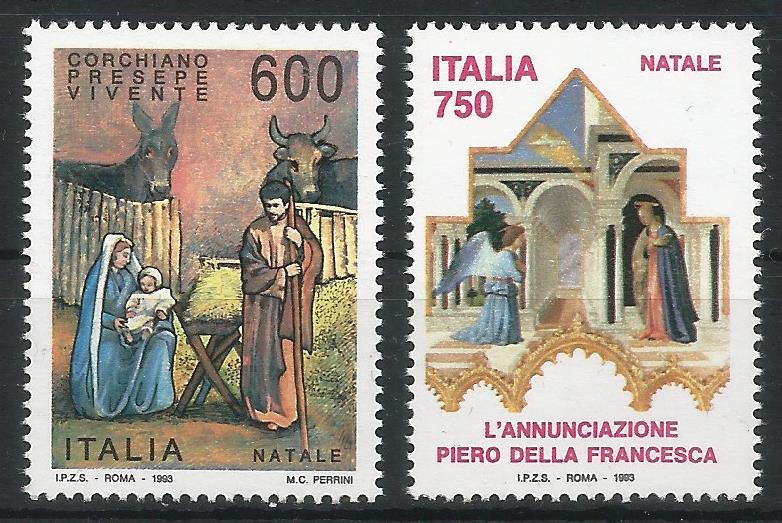 51920 - ITALIA - 1993 - Natale - 2 val. cpl. nuovi - Unificato : 2111/2112 - [ITA014]