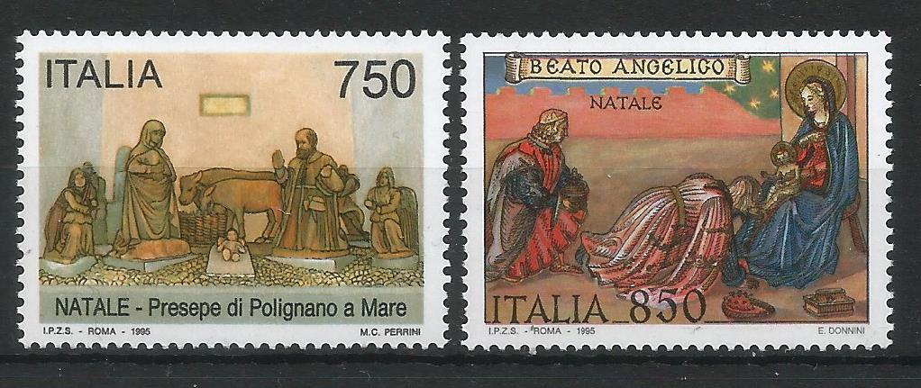 51922 - ITALIA - 1995 - Natale - 2 val. cpl. nuovi - Unificato : 2224/2225 - [ITA016]