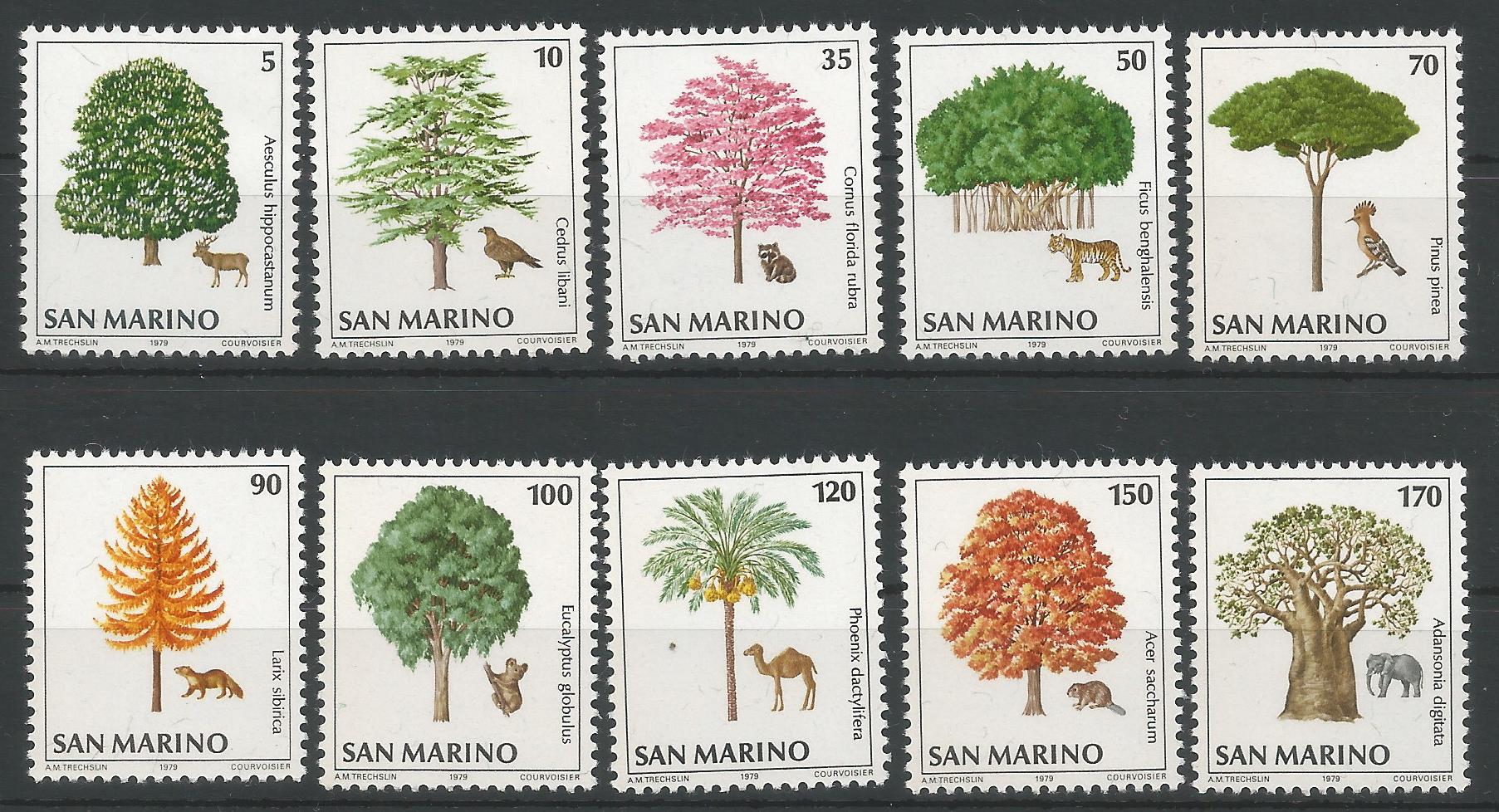 51959 - SAN MARINO - 1979 - Natura da salvare - 10 val. cpl nuovi - Unificato : 1032/1041 - [RSM012]