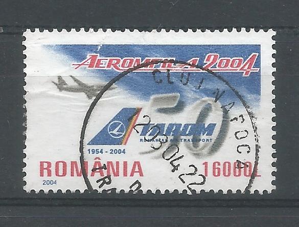 52064 - ROMANIA - 2004 - 50° anniv. della TAROM - 1 val. cpl timbrato - Michel : 5836 - Yvert : 4895 - [ROM064]