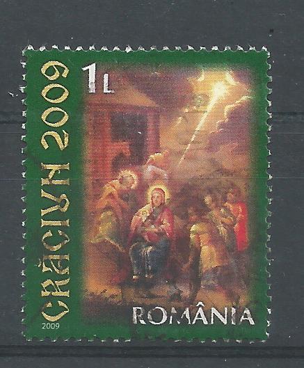 52067 - ROMANIA - 2009 - Natale - 1 val. cpl timbrato - Michel : 6401 - Yvert : 5395 - [ROM067]