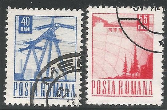 52080 - ROMANIA - 1969 - Trasporti postali - 2 val. cpl timbrati - Michel : 2745/2746 - Yvert : 2349A-2351A - [ROM078]