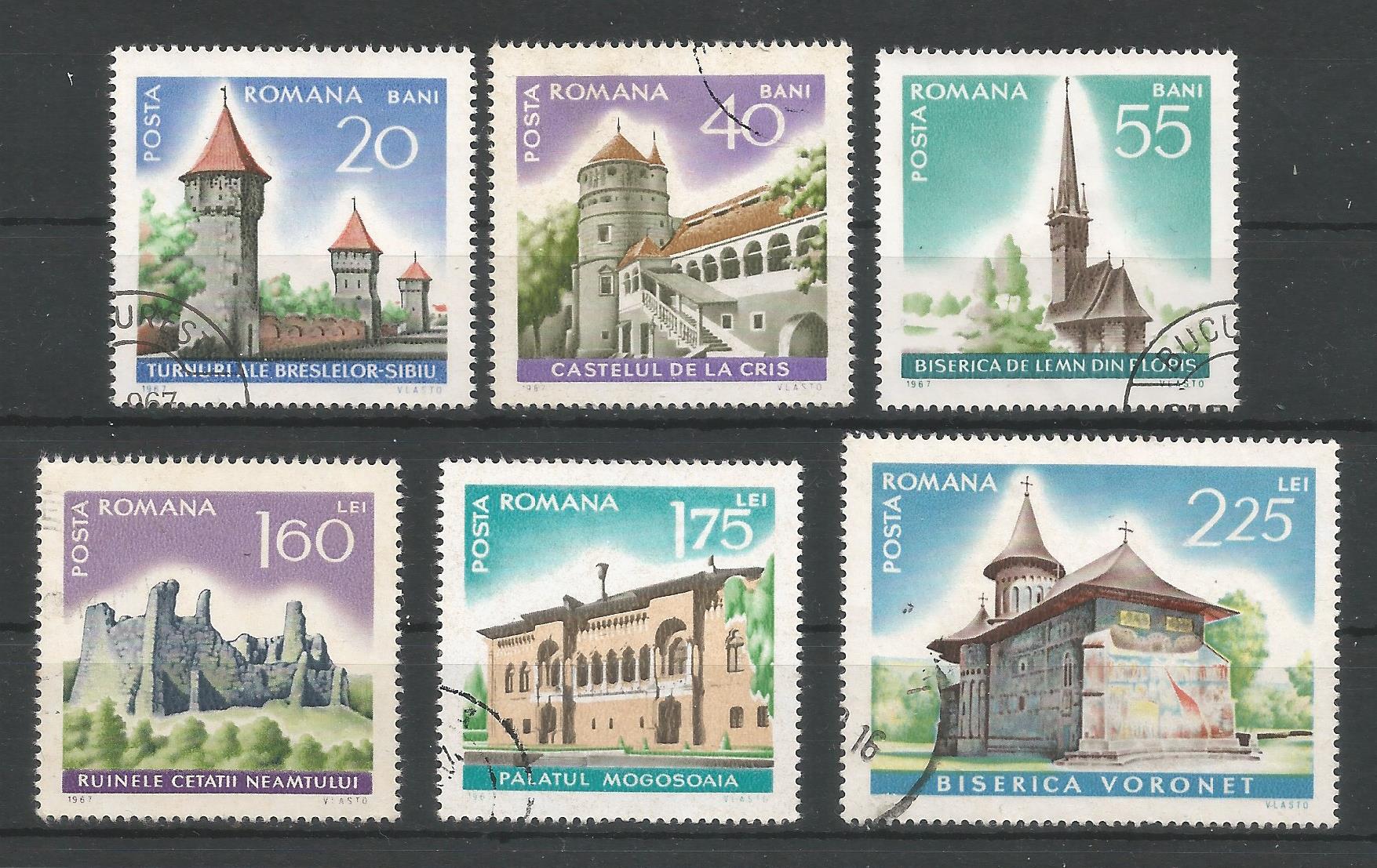 52082 - ROMANIA - 1967 - Anno internazionale del Turismo - 6 val. cpl timbrati - Michel : 2600/2605 - Yvert : 2310/2315 - [ROM080]