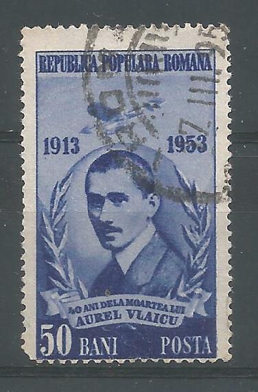 52083 - ROMANIA - 1953 - Aurel Vlaicu - 1 val. cpl timbrato - Michel : 1462 - Yvert : 1335 - [ROM081]