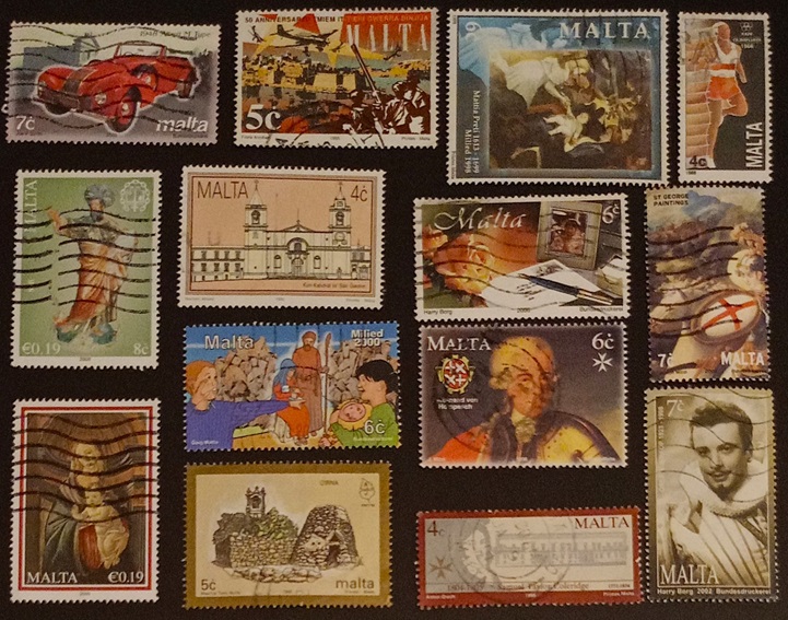 52101 - 14 francobolli usati