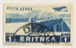 52129 - Eritrea Posta Aerea Lire 1 - Usato