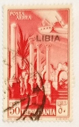 52132 - Libia Posta Aerea 50c - usato 