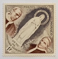 52134 - Monaco 1958 - Papa Pio IX e XII - 1fr