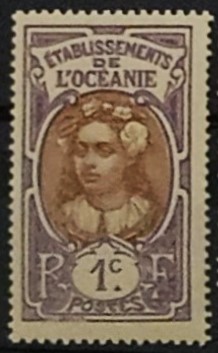 52192 - 1913 Etablissement de l oceanie 1c - nuovo