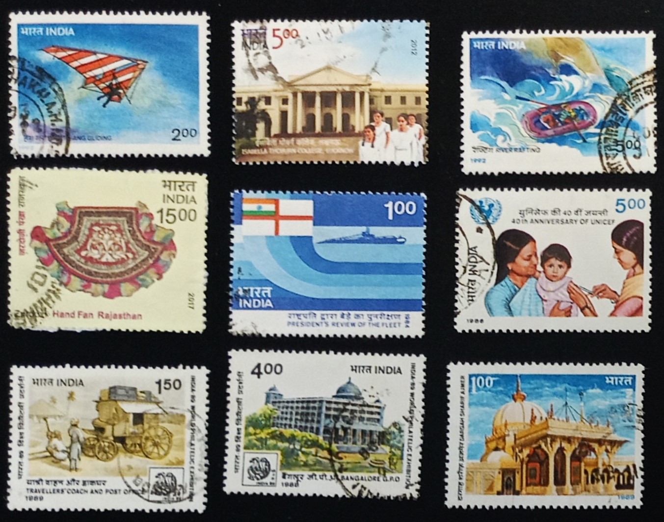 52229 - 9 francobolli usati