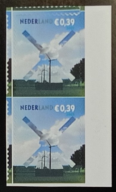 52255 - 2005 Olanda Mulino a vento 0.39 x 2 - francobolli adesivi nuovi 