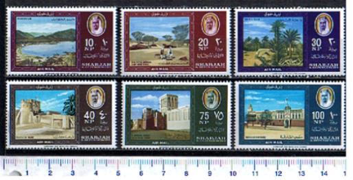 6163 - SHARJAH (ora U.E.A.), Anno 1964 - # 81-86  -  Paesaggi soggetti diversi   *  6  valori serie completa nuova