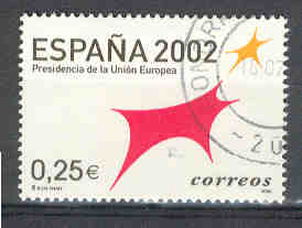 6613 - 2002 Spagna - Eur. 0.25 - Presidenza Unione Europea - francobollo usato