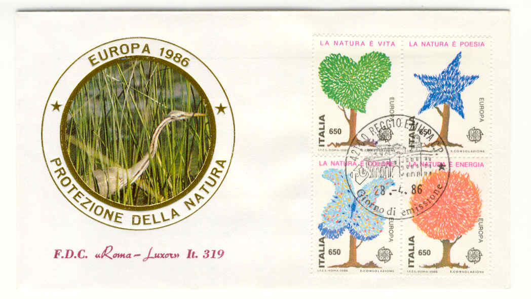 8504 - Italia - Busta FDC Europa Cept La Natura  Vita 1986