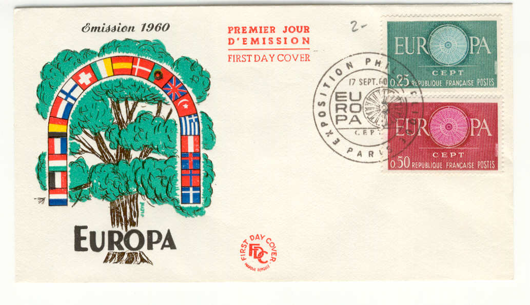 9278 - Francia - busta fdc Europa 1960