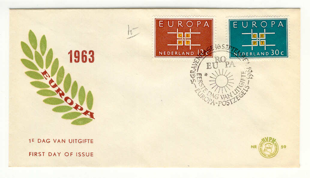 9371 - Olanda - busta fdc Europa CEPT 1963