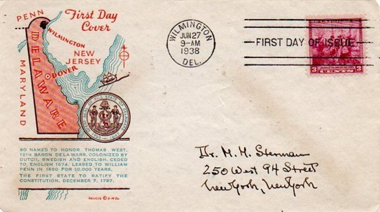 Busta FDC 1938