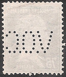 1923 Francia Pasteur 75c - perfin