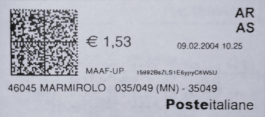 Olivetti - Altra tariffa o pacco postale AR AS