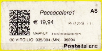 Olivetti - Pacco celere 1 assegno
